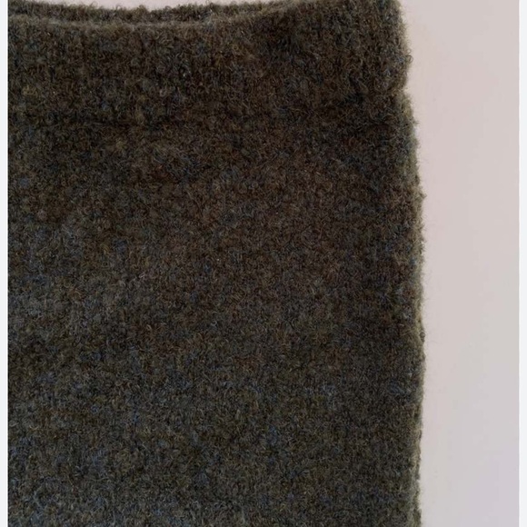 Mijeong Park boucle olive green brown midi skirt - Picture 11 of 11